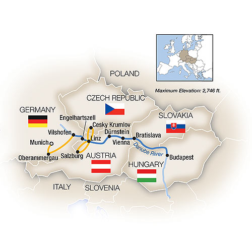 The Blue Danube featuring Oberammergau Eastbound