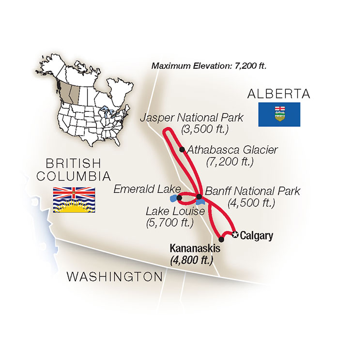 Best of Canadian Rockies Map