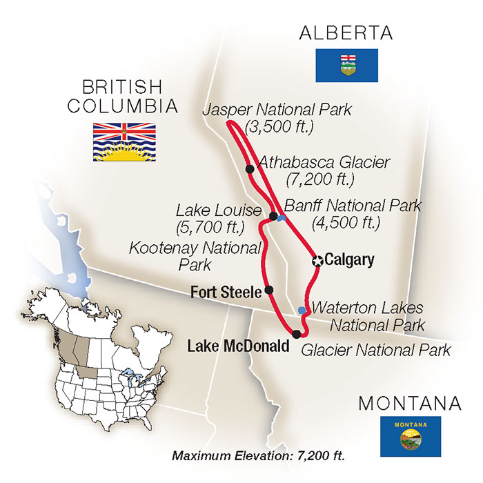 Canadian Rockies Map